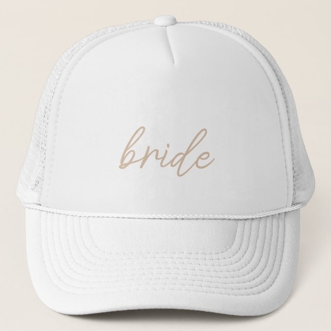 Casquette Soirée de mariage moderne | Script beige (Devant)