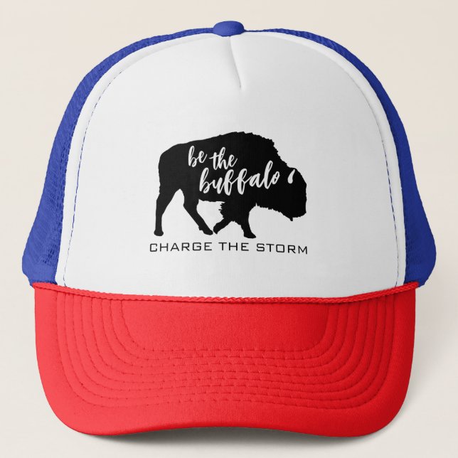 Casquette Sois la silhouette de Buffalo charge la tempête (Devant)