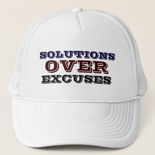 Casquette Solutions au-dessus des hommes d'excuses - le (Devant)