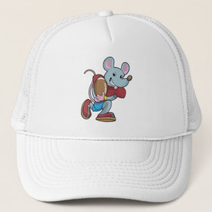 Casquette Souris au football avec équipement