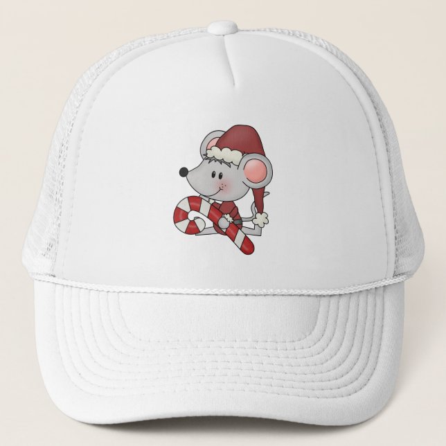 Casquette Souris de Noël avec du sucre de canne (Devant)