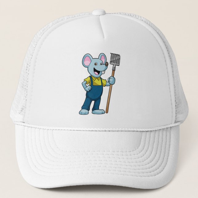 Casquette Souris en fermier avec gâteau (Devant)