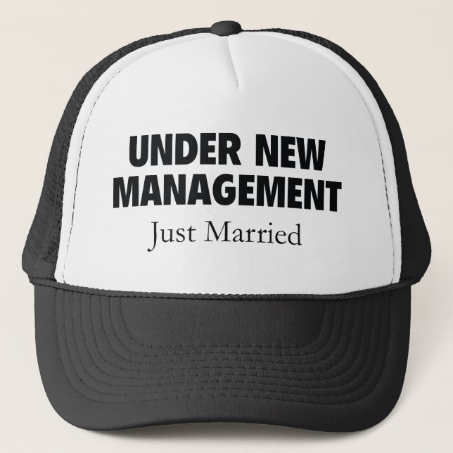 Casquette Sous Nouvelle Gestion. Je Viens De Me Marier. (Devant)