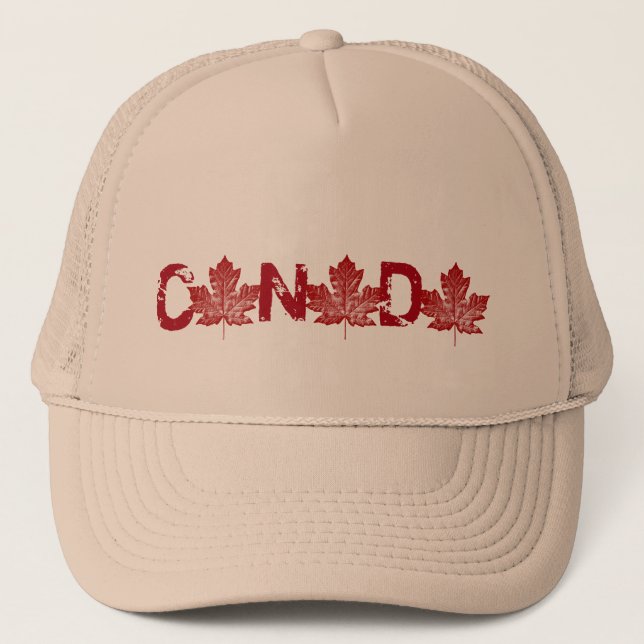Casquette Souvenir Retro Canada Casquettes Feuille (Devant)