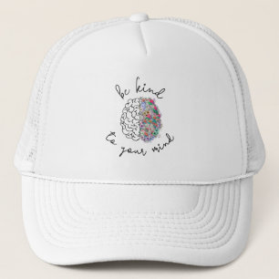 Casquette Soyez Gentil À Votre Esprit Floral Cerveau Santé M