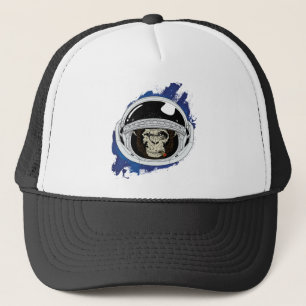 Casquette Spacemonkey dans l'espace bleu