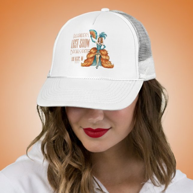 Casquette Spectacle final de mariée Art Déco Showgirl Bachel (Celebrate your Bride-to-be's final act with this Bride's Final Show Art Deco Showgirl Bachelorette!)