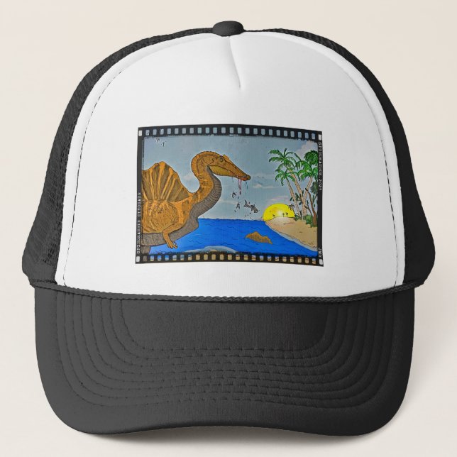 Casquette Spinosaurus Film Reel Dinosaur Baseball Hat (Devant)