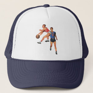 Casquette Sports Anciens, Joueurs de Basket-ball dans un Mat