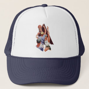 Casquette Sports Anciens, Joueurs de Basket-ball dans un Mat