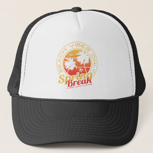 Casquette Spring Break Beach Vibes Seulement Cabo San Lucas  (Devant)