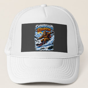 Casquette Squatch en snowboard – Bigfoot drôle en snowboard