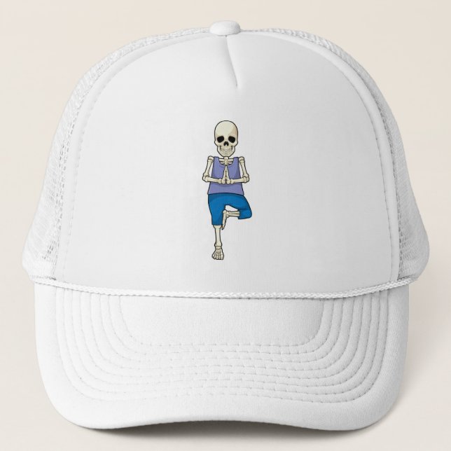 Casquette Squelette au Yoga Stretch (Devant)