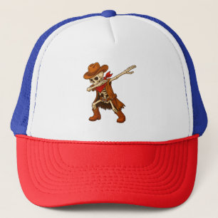 Casquette Squelette de Cowboy Occidental faisant le Dab Hall