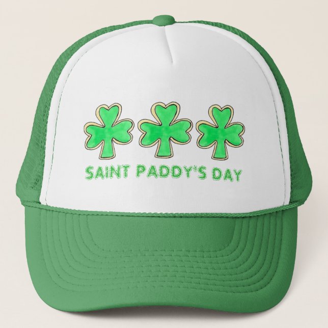 Casquette St. Paddy's Patrick's Day Shamrocks verts Cookies (Devant)