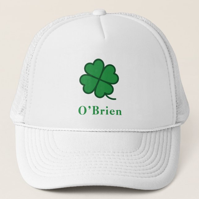 Casquette St. Patrick's Day | Custom Name Clover Design (Devant)