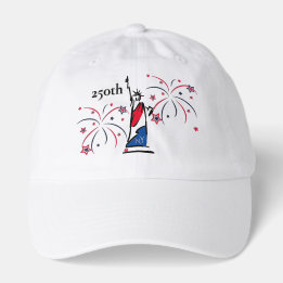 Casquette Statue de la Liberté avec feux d'artifice 250e Ind