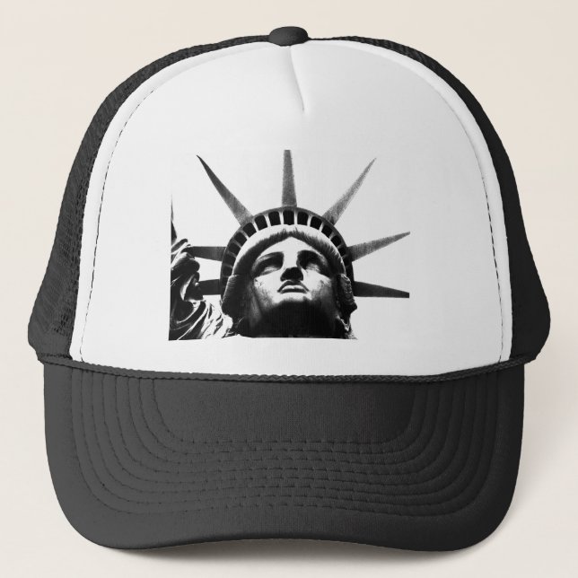 Casquette Statue noire et blanche de la Liberté (Devant)