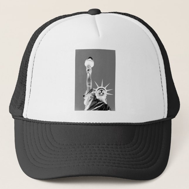 Casquette Statue noire et blanche de Liberty New York City (Devant)