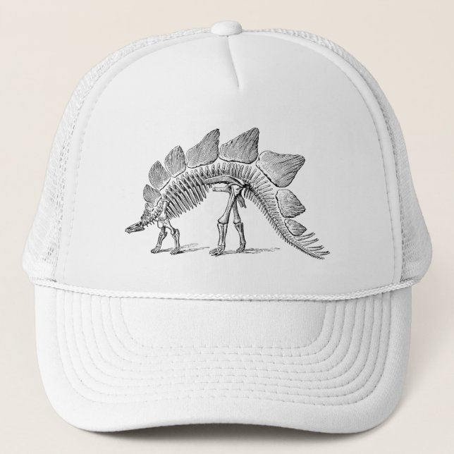 Casquette Stegosaurus Dinosaure Squelette Fossile (Devant)