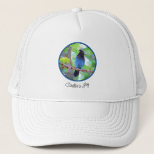 Casquette Steller's Jay Painting - Art original pour oiseaux