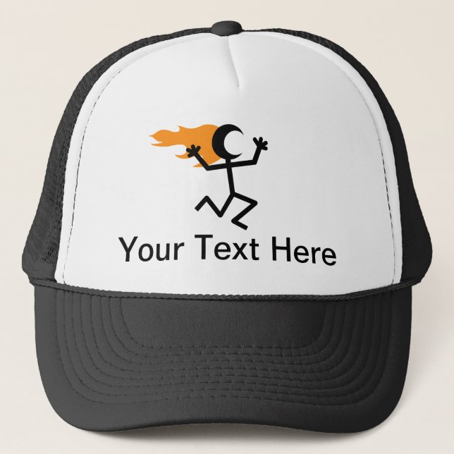 Casquette Stickman à tête flamboyante (Devant)