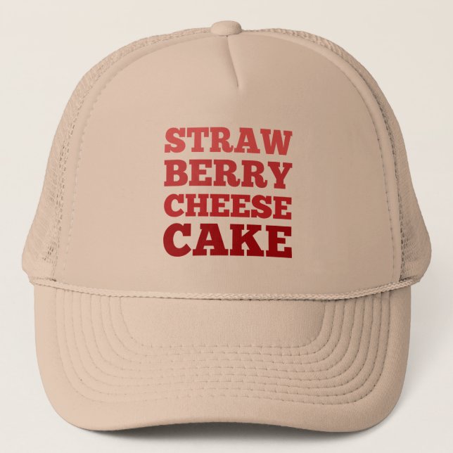 Casquette Strawberry Cheesecake Aesthetic Food (dark) (Devant)