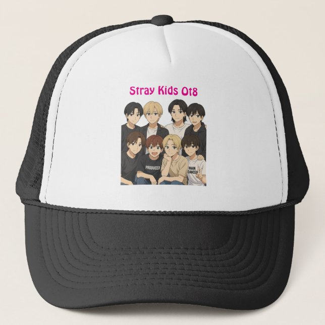 Casquette Stray Kids Anime Graphic Trucker Hat (Devant)