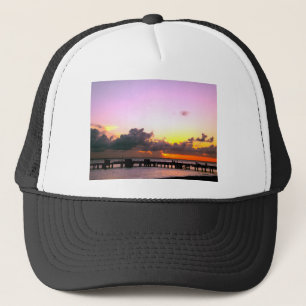 Casquette stunning purple gold orange sunset in mexico