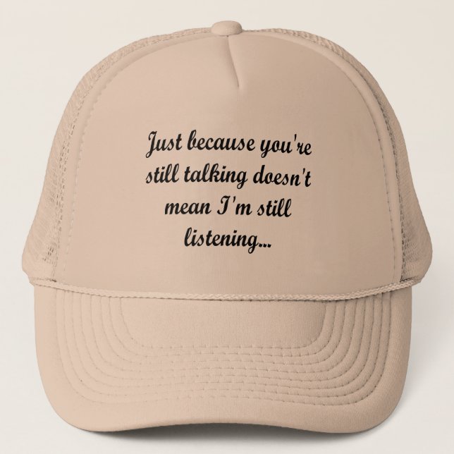 Casquette Style de conversation | Drôle Citation Cocky Humou (Devant)