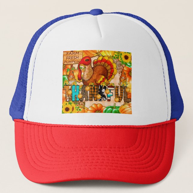 Casquette Sublimation de tombeur maigre - Thanksgiving (Devant)