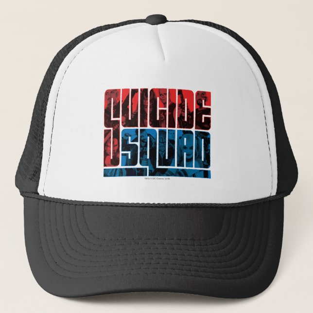 Casquette Suicide Squad | et logo bleu (Devant)