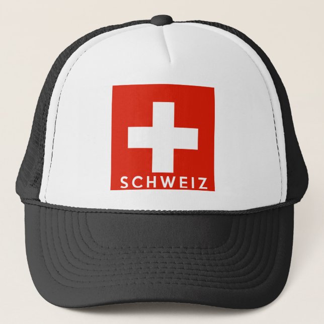 Casquette Suisse Pays pavillon suisse schweiz nom du texte (Devant)