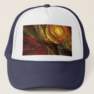 Casquette Sun Flower Floral Moderne Art Motif Abstrait
