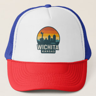 Casquette Sunset Skyline Wichita Kansas   Ville moderne rétr