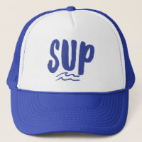 SUP Stand Up Paddle Board Wave Blue Trucker Chapea
