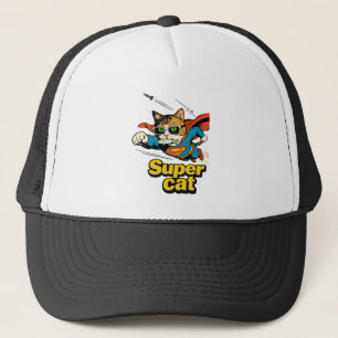 Casquette Super Chat Volant avec Poisson 
