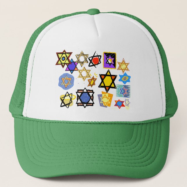 Casquette Super Etoiles Juives Heureux Hannukah! (Devant)