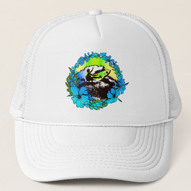 Casquette Super Hawaiian Surfer 1960's Retro Graphic Casquet (Devant)