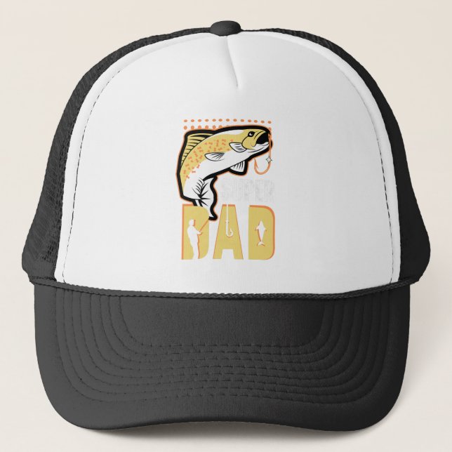 Casquette Super papa Pêcheurs Jaunes Modernes Papa (Devant)