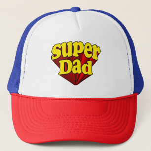 Casquette Super Papa, Super Rouge/Jaune/Blue Father's Day