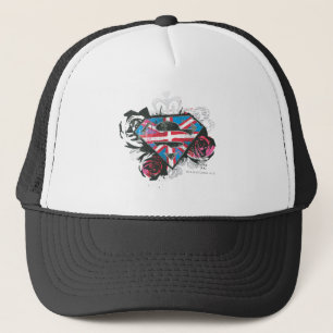 Casquette Supergirl British Drapeau et Roses