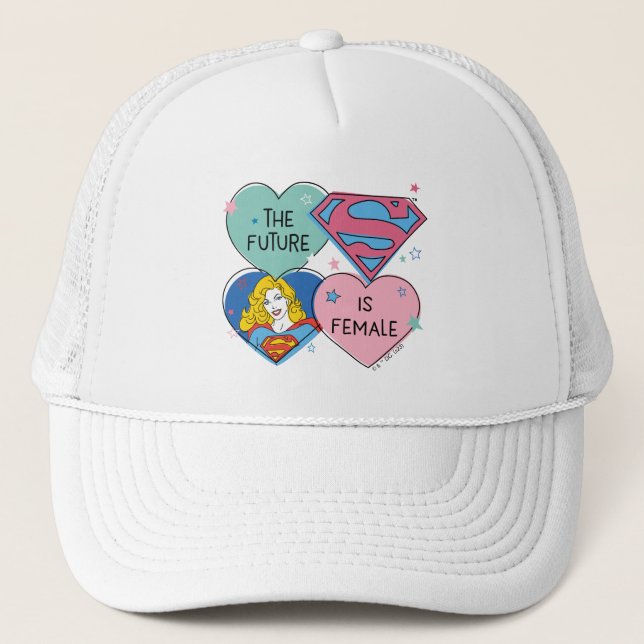 Casquette Supergirl hors de ce monde Retro Graphisme (Devant)