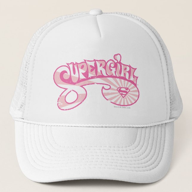 Casquette Supergirl Rose Logo Star Burn (Devant)