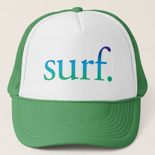 Casquette Surf de plage bleu et vert Tropical California Cas (Devant)