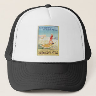 Casquette Surf vintage baignant l'Afrique du Sud
