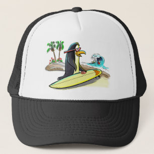 Casquette surfer de pingouin