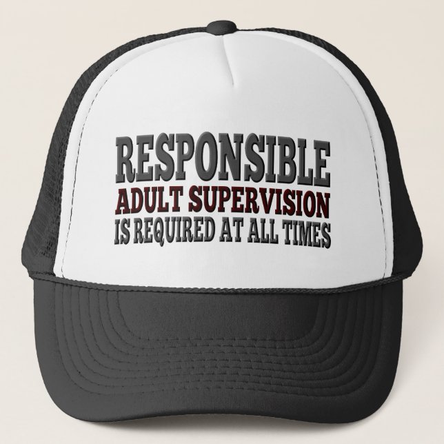 Casquette Surveillance d'adulte responsable requise (Devant)