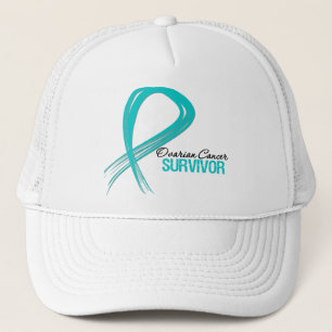 Casquette Survivant grunge de Cancer ovarien de ruban