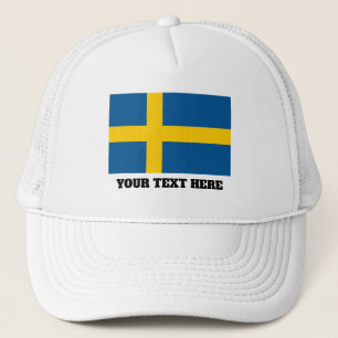 Casquette Swedish flag of Sweden custom trucker hat